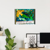 Bad girl art print on archival paper ポスター (ホームオフィス)