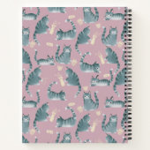 Bad Gray Tabby Cats Noking Over & Monogram ノートブック (裏面)