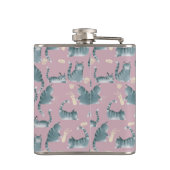 Bad Gray Tabby Cats Noking Over & Monogram フラスク (裏面)