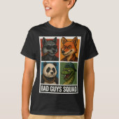 Bad Guys Squad – Funny Animal Gang Tシャツ (正面)