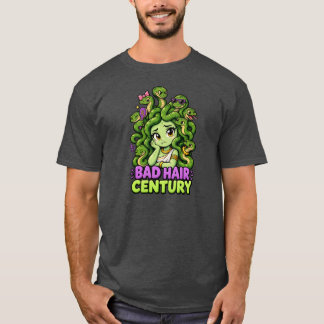 Bad Hair Century – かわいいメドゥーサ ギリシャ神話 ハム Tシャツ