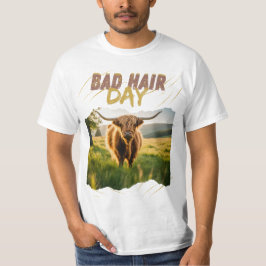 Bad Hair Day-Hochlandrind mit wilder Frisur Tシャツ
