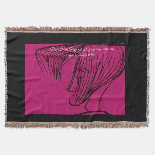 Bad Hair Day of Meditation スローブランケット (正面)