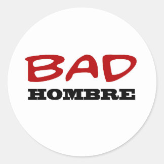 Bad Hombreスタンプ ラウンドシール