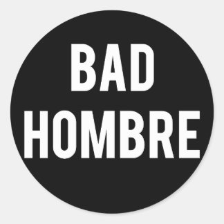 Bad Hombreステッカー ラウンドシール