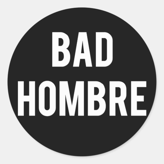 Bad Hombreステッカー ラウンドシール (正面)