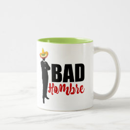 Bad Hombre Silhouette and Sombrero ツートーンマグカップ