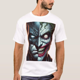 Bad Joke Split Face Duality Art Tシャツ