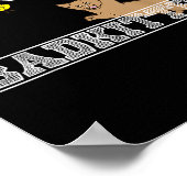 Bad Kitten Funny Badminton Cat Lovers Pun  ポスター (角)