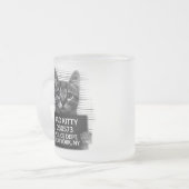 Bad Kitty Cat Police おもしろい Constant Photo フロストグラスマグカップ (正面左)