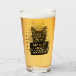 Bad Kitty Cat Police Prestance Photo おもしろい Beer タンブラーグラス