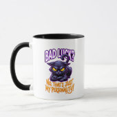 Bad Luck Black Cat Personality Funny Sarcastic マグカップ (左)