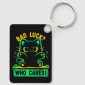 Bad Luck Who Cares キーホルダー (裏面)