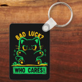 Bad Luck Who Cares キーホルダー (裏面)