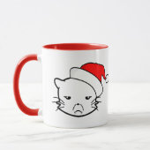 Bad Mood Cat Christmas Edition マグカップ (左)