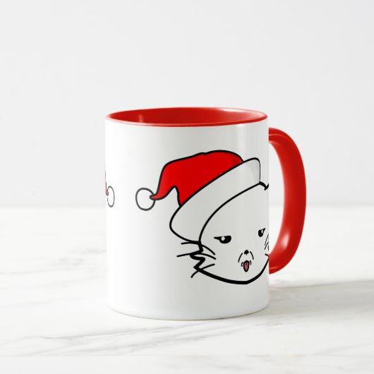 Bad Mood Cat Christmas Edition マグカップ (正面右)