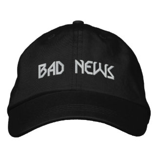 BAD NEWSロゴハット 刺繍入りキャップ