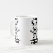 bad rabbit - böser hase Cartoon Tasse コーヒーマグカップ (正面左)