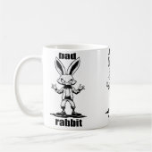 bad rabbit - böser hase Cartoon Tasse コーヒーマグカップ (左)