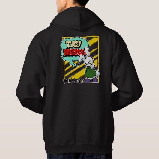 BAD RABBIT SERIES – Deadpan Bunny Attitude Tees パーカ (裏面)