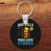 Bad Rolls Make Good Stories - RPGで楽しく遊ぼう キーホルダー (正面)