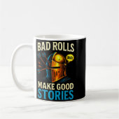 Bad Rolls Make Good Stories - Rpg Gaming Fun コーヒーマグカップ (左)