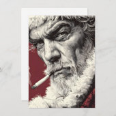 Bad Santa Christmas Cards Adult Humor シーズンカード (正面/裏面)