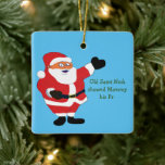 Bad Santa POETRYユーモア風変わりのクラシック価値おもしろい セラミックオーナメント<br><div class="desc">悪いサンタクおもしろいラユーモアクラシックの価値</div>