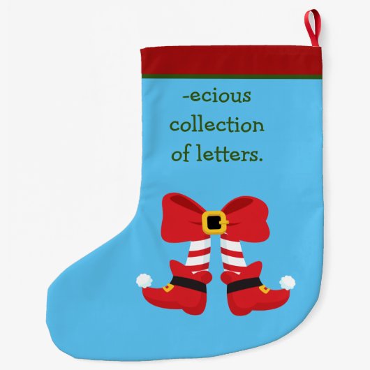 Bad Santa POETRYユーモア風変わりのクラシック価値おもしろい ラージクリスマスストッキング (裏面)