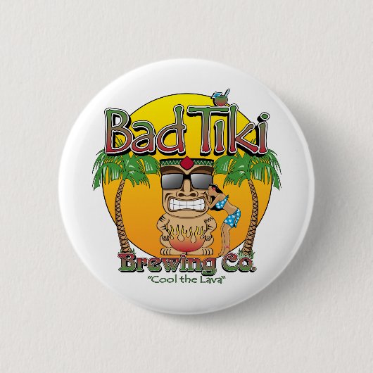 bad Tiki Brewing Company 缶バッジ (正面)