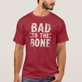 Bad to the Bone | おもしろハロウィンスケルトン Tシャツ