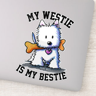 Bad To The Bone Westie Sticker シール