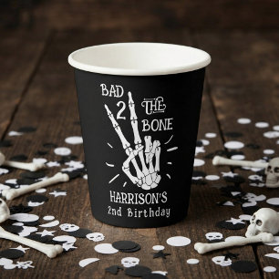 Bad Two The Bone! ハロウィン2歳の誕生日パーティー 紙コップ