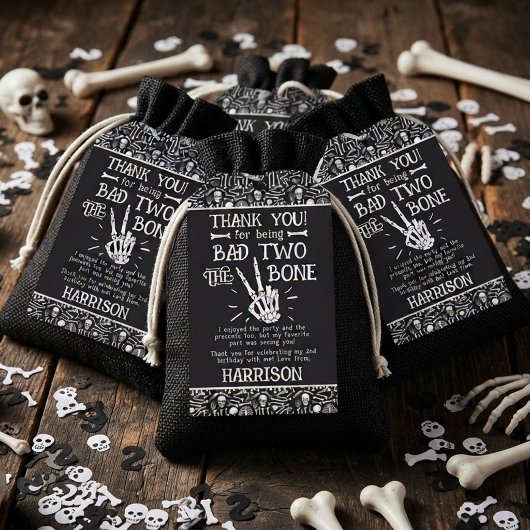 Bad Two The Bone! ハロウィン2歳の誕生日 ギフトタグ