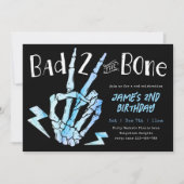 Bad TWO the Bone Boys ラジカルな2歳の誕生日 招待状 (正面)