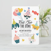 Bad Two the Bone Dogs Balloons 2nd Birthday 招待状 (スタンド正面)