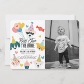 Bad Two the Bone Dogs & Cat 2nd Birthday Photo 招待状 (正面)