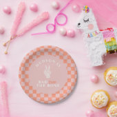 Bad TWO The Bone Pink Second Birthday ペーパープレート (パーティー)
