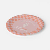 Bad TWO The Bone Pink Second Birthday ペーパープレート (アングル)