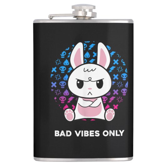Bad Vibes Only フラスク (正面)