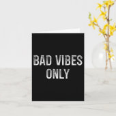 Bad Vibes Only - レトロスタイル - カード (黄色い花)