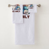 Bad Vibes Only – 激しい猫とスカルゴシックデザイン バスタオルセット (インサイチュ)