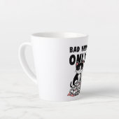 Bad Vibes Only – 猫とスカル カフェラテマグ (左アングル)
