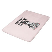 Bad Vibes Only – 猫とスカル バスマット (アングル)