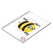 Bad Vibes Only, Cute Cartoon Bee ノートブック (左側)