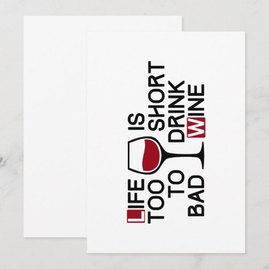 Bad wine 招待状 (正面/裏面)