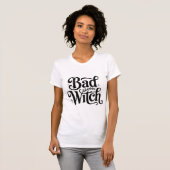 Bad Witch Minimalist Typography T-Shirt Design Tシャツ (正面フル)
