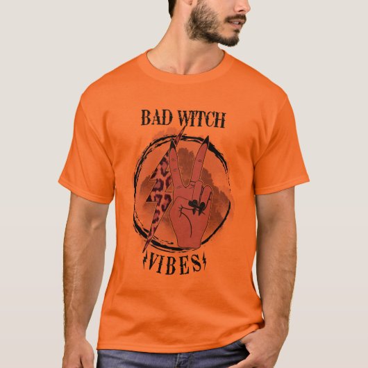 Bad Witch Vibes shirt|インスタントダウンロード |ハロウィーン Tシャツ (正面)