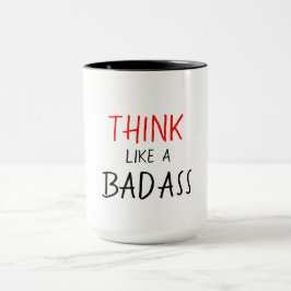 BADASSおもしろいなMUG_THINKはBADASSを好みます マグカップ