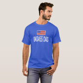 BADASSのパパの米国旗 Tシャツ (正面フル)